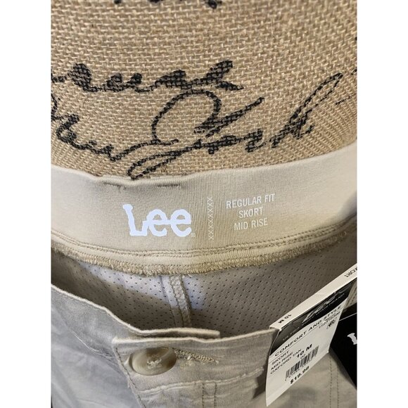 (C-84) lee skirt womens size 10 M beige color bags on the‎ side - Picture 6 of 7